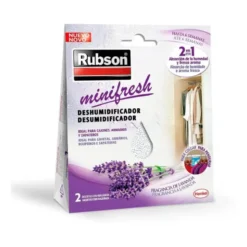 Ambientador deshumidificador marca Rubson mini fresh lavanda Pack 2 bolsitas