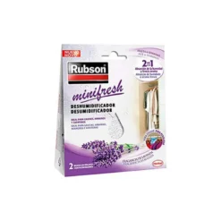Ambientador deshumidificador marca Rubson mini fresh lavanda Pack 2 bolsitas