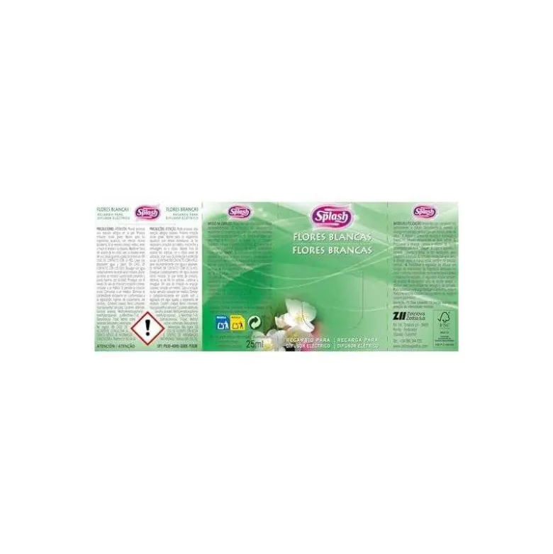 AMBIENTADOR ELECTRICO SPLASH FLORES BLANCAS RECAMBIO 25 ML