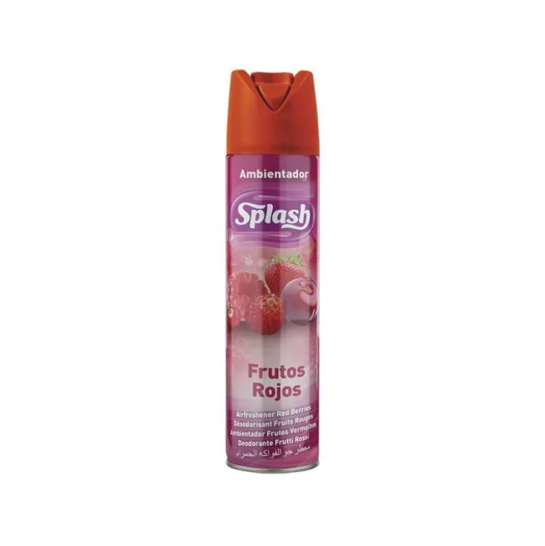 AMBIENTADOR SPRAY SPLASH AROMA FRUTOS ROJOS BOTE DE 300 ML