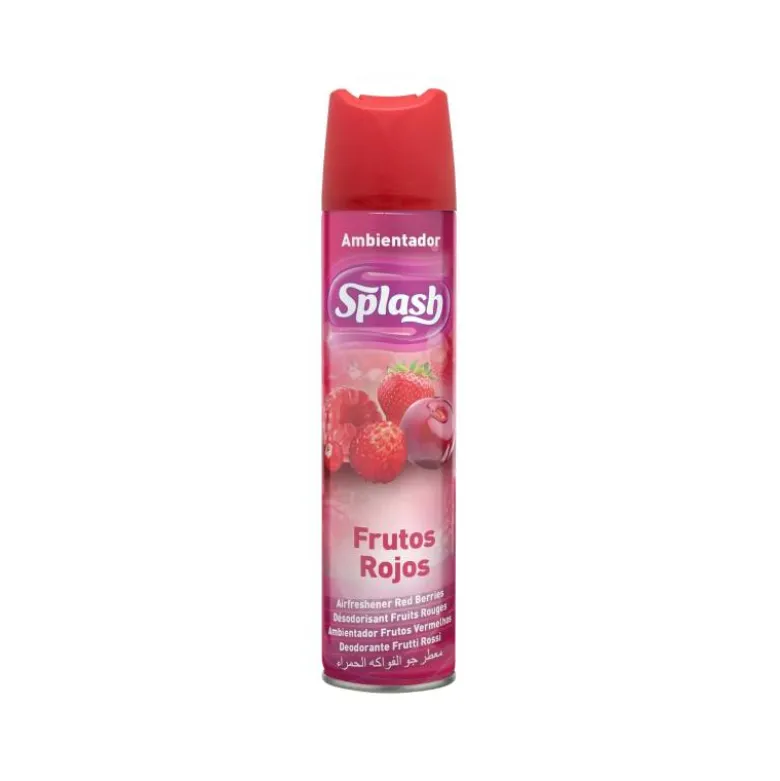 AMBIENTADOR SPRAY SPLASH AROMA FRUTOS ROJOS BOTE DE 300 ML