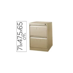 Archivador carpetas colgantes 2 cajones color beige