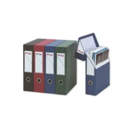 Archivador con tapa Pardo Carton Azul 335x250x80 mm