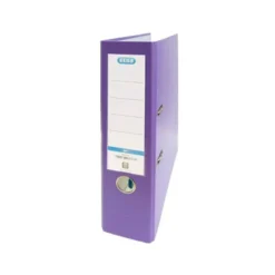 Archivador de palanca Elba Carton forrado PVC Folio Lomo de 80 mm color Violeta