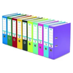 Archivador de palanca Elba Carton forrado PVC Folio Lomo de 80 mm color Turquesa