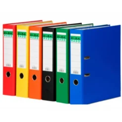 ARCHIVADOR DE PALANCA ELBA CHIC CARTON FORRADO PVC CON RADO DIN A4 LOMO DE 80 MM ROJO