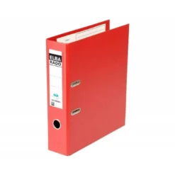 ARCHIVADOR DE PALANCA ELBA CHIC CARTON FORRADO PVC CON RADO FOLIO LOMO DE 80 MM ROJO