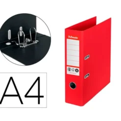 ARCHIVADOR DE PALANCA ESSELTE N 1 CO2 NEUTRAL DIN A4 CARTON FORRADO LOMO 75 MM ROJO VIVIDA