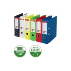 ARCHIVADOR DE PALANCA ESSELTE N 1 CO2 NEUTRAL DIN A4 CARTON FORRADO LOMO 75 MM ROJO VIVIDA