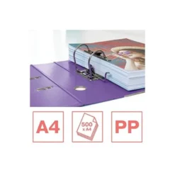 ARCHIVADOR DE PALANCA ESSELTE CARTON FORRADO PVC DIN A4 LOMO 75 MM COLOR MALVA