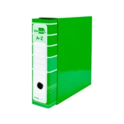 Archivador de palanca liderpapel Din A4 filing system forrado sin rado lomo 80mm verdecon caja y compresor metalico