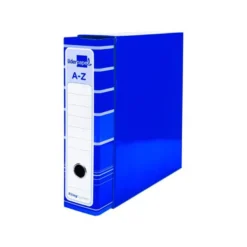 Archivador de palanca liderpapel a4 filing system forrado sin rado lomo 80mm azul con caja y compresor metalico