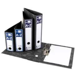 Archivador de palanca Liderpapel classic blue 2 anillas 75 Mm DIN A4 Color negro Carton entrecolado