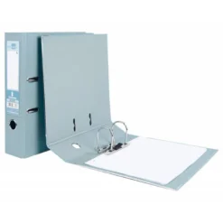 Archivador de palanca liderpapel Din A4 documenta forrado pvc con rado lomo 75mm gris compresor metalico