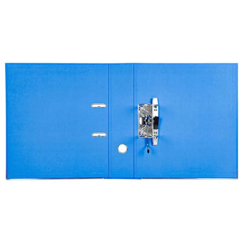 Archivador de palanca liderpapel Din A4 documenta forrado pvc con rado lomo 75mm azul compresor metalico