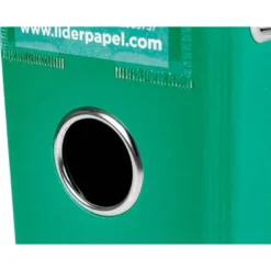 Archivador de palanca liderpapel Din A4 documenta forrado pvc con rado lomo 75mm verde compresor metalico