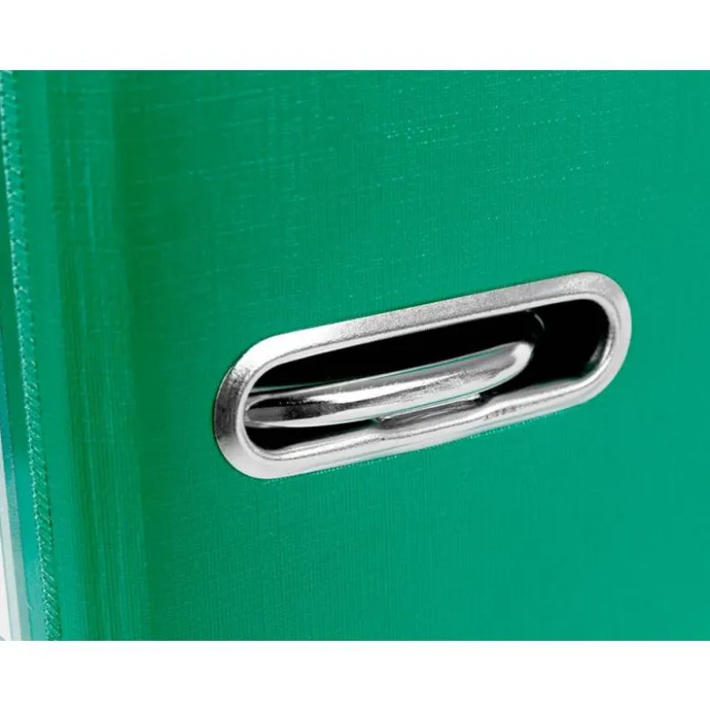 Archivador de palanca liderpapel Din A4 documenta forrado pvc con rado lomo 75mm verde compresor metalico