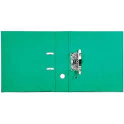Archivador de palanca liderpapel Din A4 documenta forrado pvc con rado lomo 75mm verde compresor metalico