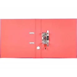 Archivador de palanca liderpapel Din A4 documenta forrado pvc con rado lomo 52mm rojo compresor metalico