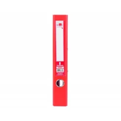 Archivador de palanca liderpapel Din A4 documenta forrado pvc con rado lomo 52mm rojo compresor metalico