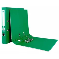 Archivador de palanca liderpapel Din A4 documenta forrado pvc con rado lomo 52mm verde compresor metalico.