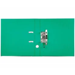 Archivador de palanca liderpapel Din A4 documenta forrado pvc con rado lomo 52mm verde compresor metalico.
