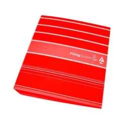 Archivador de palanca liderpapel Din A4 filing system forrado sin rado lomo 80mm rojocon caja y compresor metalico