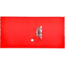 Archivador de palanca liderpapel Din A4 filing system forrado sin rado lomo 80mm rojocon caja y compresor metalico