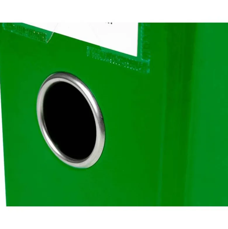 Archivador de palanca liderpapel Din A4 color system forrado sin rado lomo 80mm verde compresor metalico