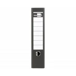 Archivador de palanca liderpapel Din A4 carton forrado sin rado lomo 80mm negro compresor metalico