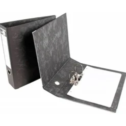 Archivador de palanca liderpapel folio carton forrado sin rado lomo 80mm color negro compresor metalico.