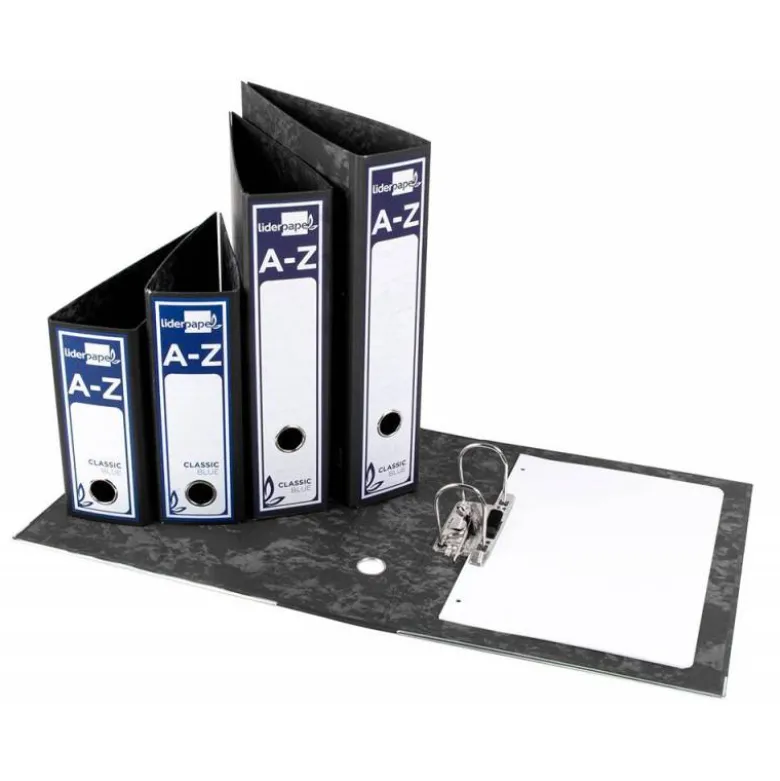 Archivador de palanca Liderpapel Classic Blue cuarto apaisado