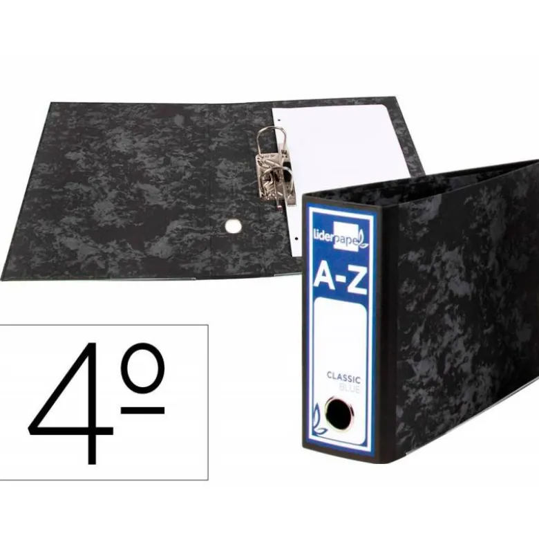 Archivador de palanca Liderpapel Classic Blue cuarto apaisado