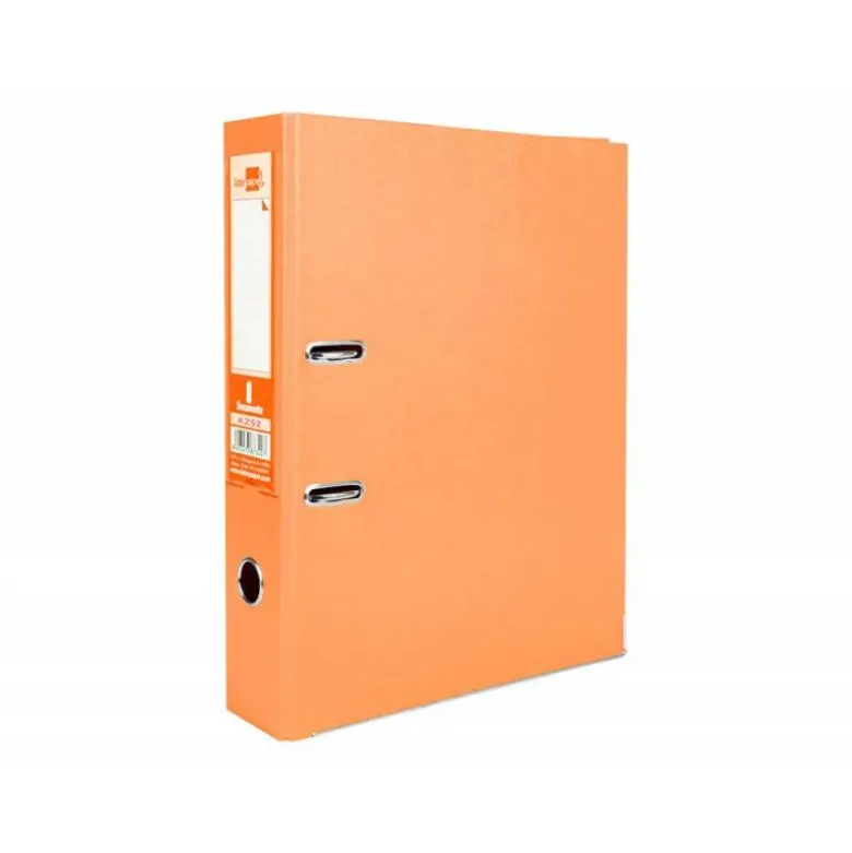 Archivador de palanca Liderpapel Documenta folio color naranja