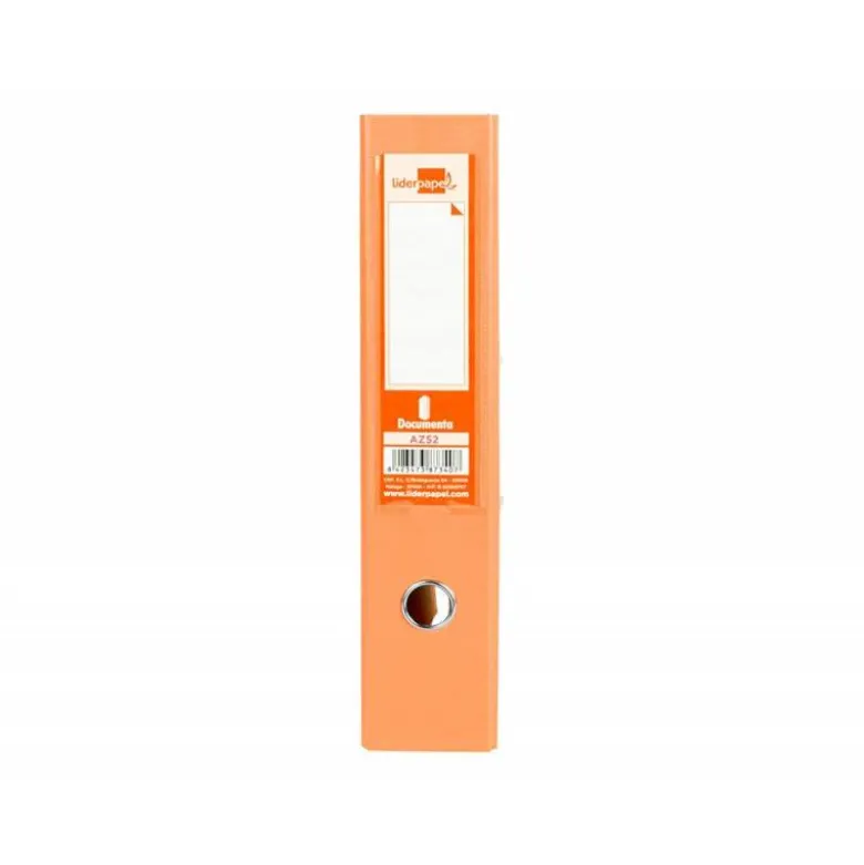 Archivador de palanca Liderpapel Documenta folio color naranja