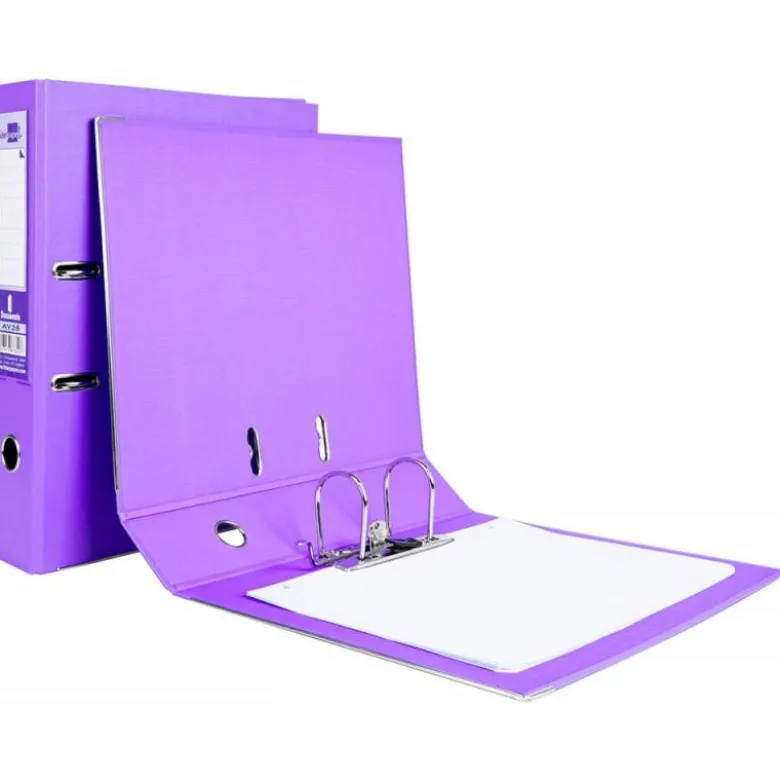 Archivador de palanca Liderpapel folio color lila lomo 75mm