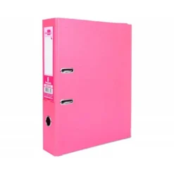 Archivador de palanca Liderpapel folio color rosa lomo 75mm