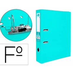 Archivador de palanca Liderpapel folio color verde claro lomo 75mm