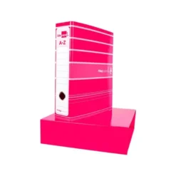 Archivador de palanca Liderpapel Filing System con caja A4 Lomo 80 mm color Rosa