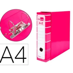 Archivador de palanca Liderpapel Filing System con caja A4 Lomo 80 mm color Rosa