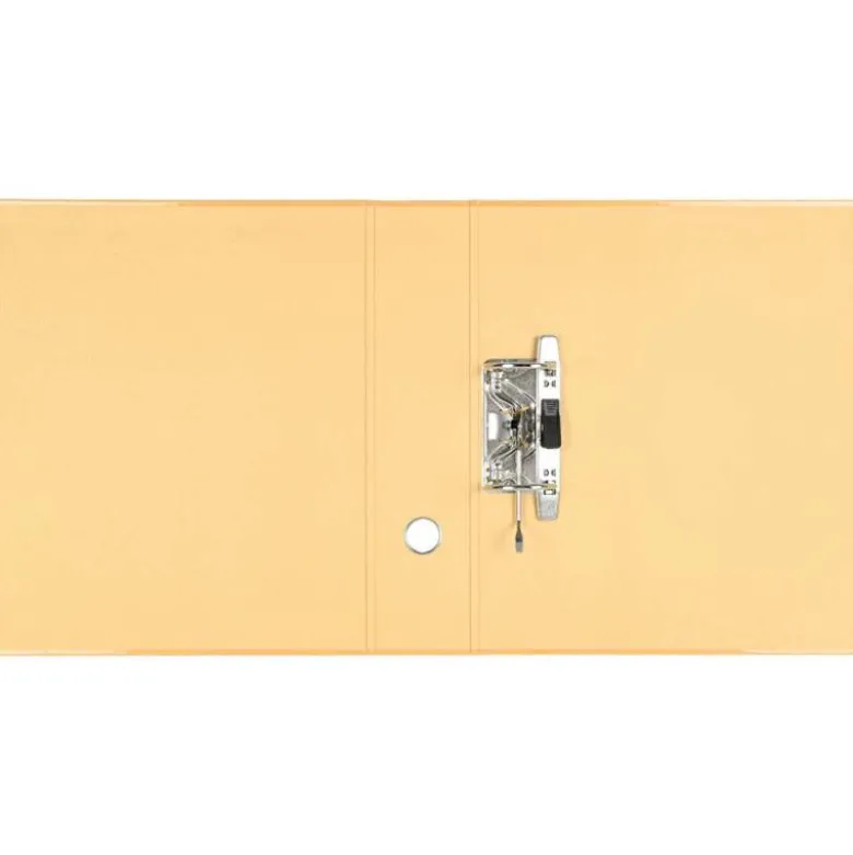 ARCHIVADOR DE PALANCA LIDERPAPEL DIN A4 CARTÓN FORRADO SIN RADO LOMO 80 MM COLOR MELOCOTÓN COMPRESOR METALICO