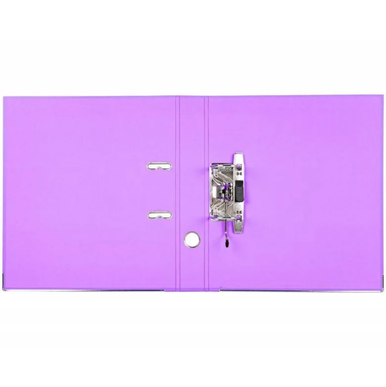 Archivador de palanca marca Liderpapel A4 lila compresor metalico