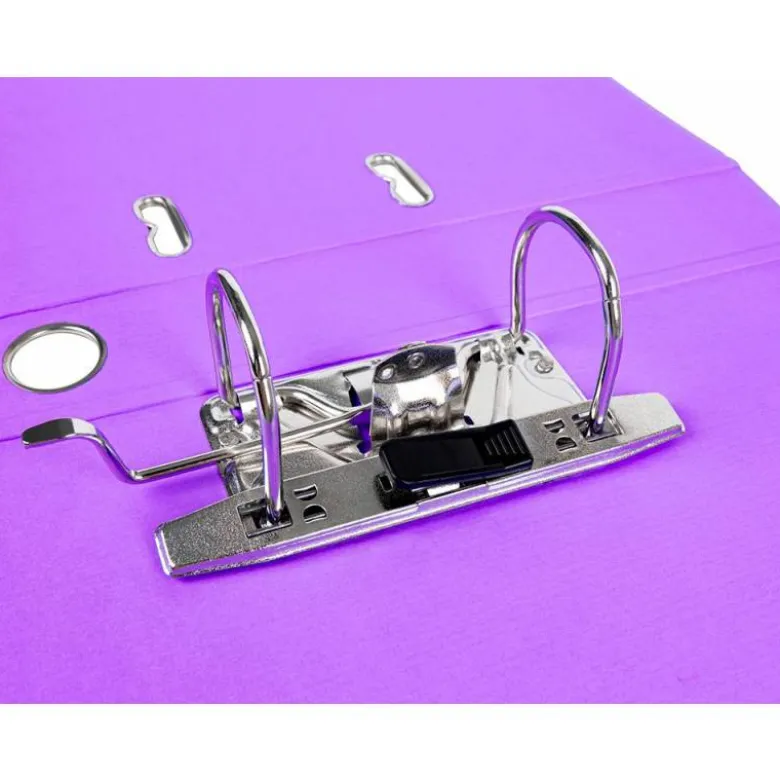 Archivador de palanca marca Liderpapel A4 lila compresor metalico