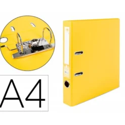 Archivador de palanca marca Liderpapel Documenta color amarillo 52 mm