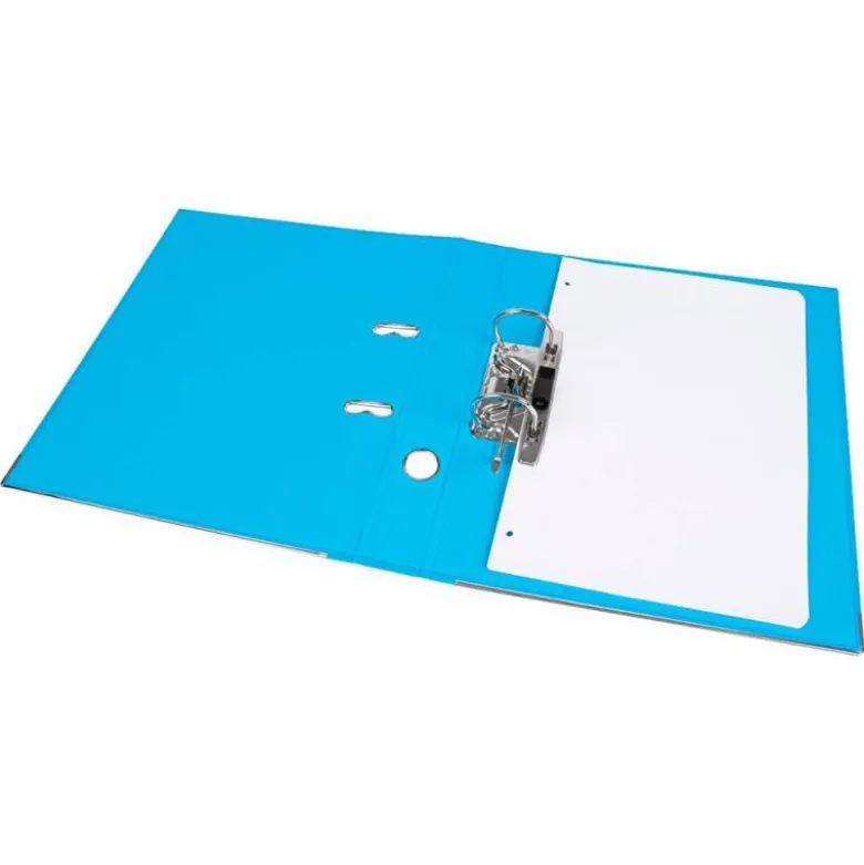Archivador de palanca marca Liderpapel A4 celeste compresor metalico