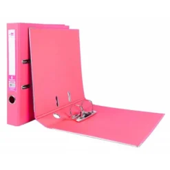 Archivador de palanca marca Liderpapel A4 rosa compresor metalico