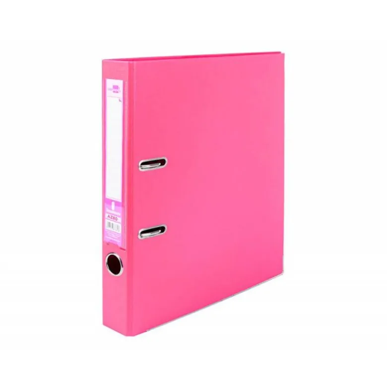 Archivador de palanca marca Liderpapel A4 rosa compresor metalico