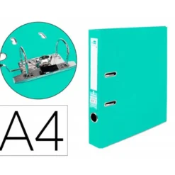 Archivador de palanca marca Liderpapel A4 verde claro compresor metalico