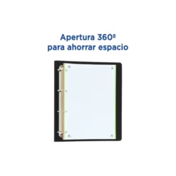 ARCHIVADOR OXFORD EUROBINDER+ LIVE&GO POLYFOAM DIN A4+ 120 HOJAS HORIZONTAL COLOR NEGRO