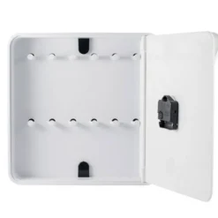 Armario portallaves plástico Paperflow con reloj 12 llaves 320x320x60 mm Blanco